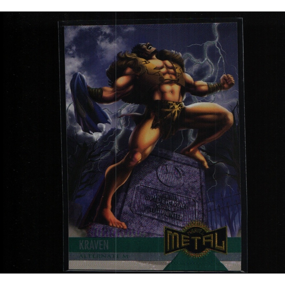 Marvel 1995 Fleer Metal #131 Kraven Kills Spider-Man Trading Card